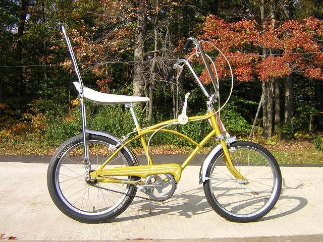 banana seat bike with sissy bar